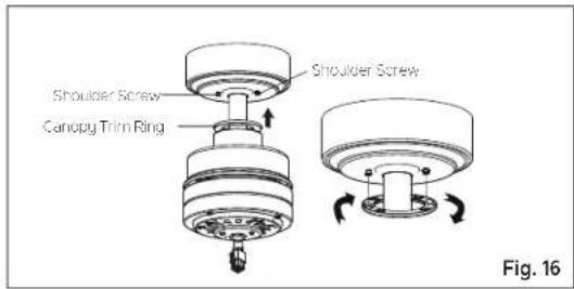 Shoulder Screw Canopy Trim Ring Shoulder Screw Fig. 16