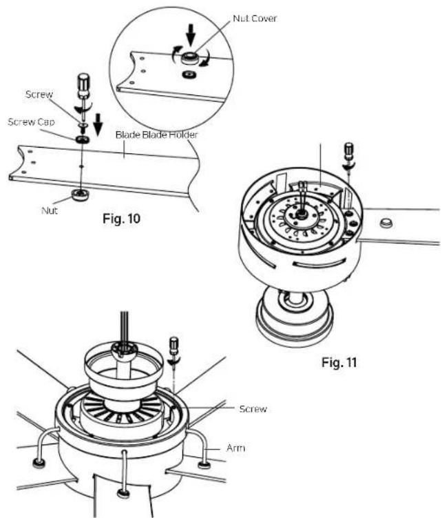 Kichler Salvo - ATTACHING THE FAN BLADES - 1