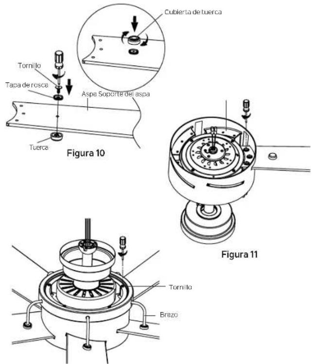 Kichler Salvo - COLOCACION DE LAS ASPAS DEL VENTILADOR - 1