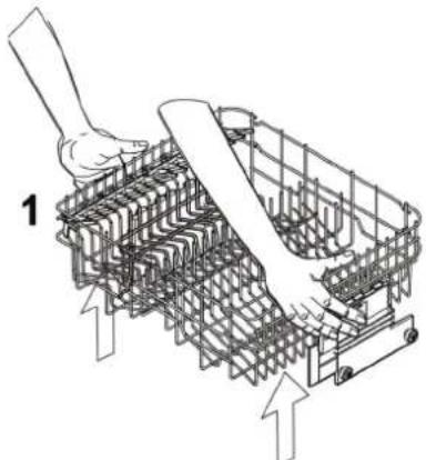 DE DIETRICH DV132 JL - RéGLAGE DU PANIER SUPÉRIEUR - 1