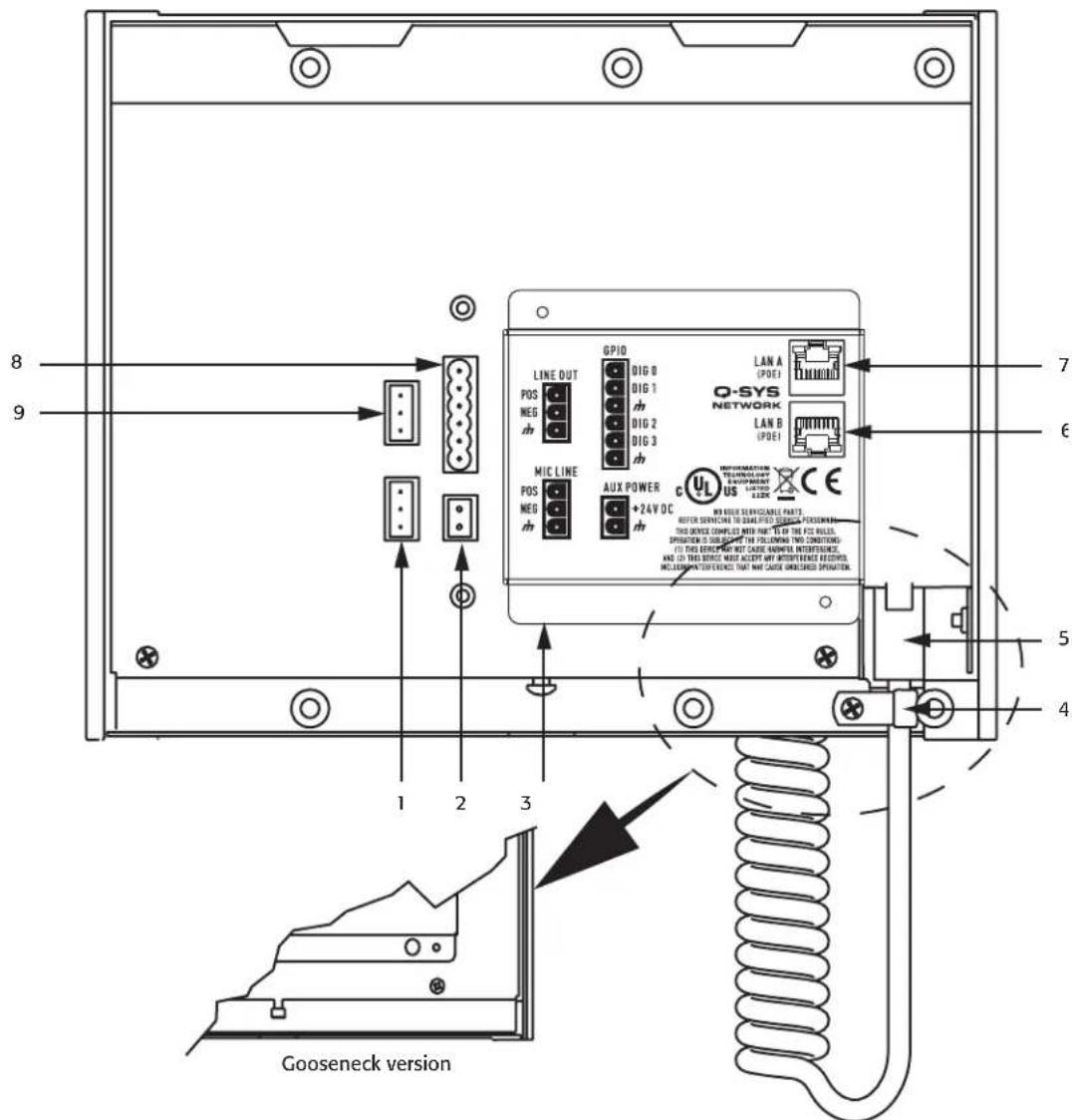 8 9 LINE OUT POS NEG MIC LINE POS NEG GPID DIG 0 DIG 1 DIG 2 DIG 3 AUX POWER +24V DC LAN A (POE1) Q-SYS NETWORK LAN B (POE1) INFORMATION TECHNOLOGY EQUIPMENT LANTON US CE WE NEED SUEVOCABLE PARTS. REFER SERVICE TO DWALFED SYSTEM PERSUMM. THIS DEVICE COMPLED WITH PART TO OF THE ICE ROLLER. SPATION IS SUBMITTED THE POLDING TO TWO CONDITIONS. TO THIS DEVICE MUST ACCEPT ANY MODESTANCE REQUIRED. INCLUDING interference THAT MUST CAUSE UNBELANCED SPATION. Gooseneck version