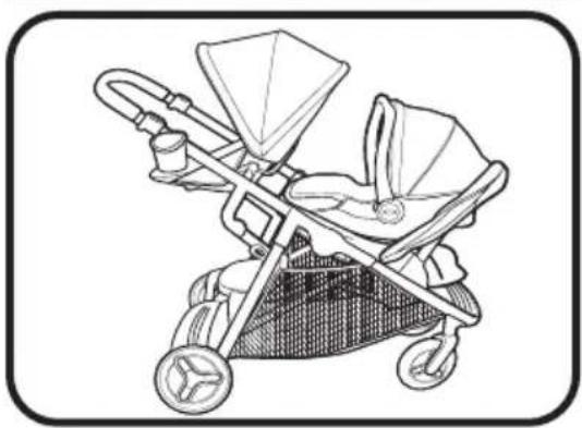 GRACO Ready2Grow 2.0 - To Attach Gradofant Car Seat to Front Position • Installation du siege d'auto pour bébé Graco® en position avant • Para sujetar el asiento de automóvil para(bebé Graco® en la posición delantera - 1