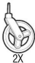 GRACO Ready2Grow 2.0 - 3-C Front Wheels • Roublettes avant • Las ruedas delanteras - 1