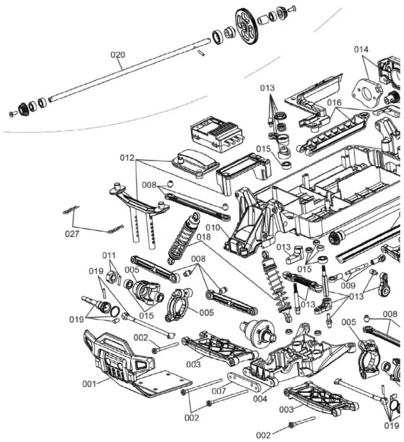 Carson XS Offroad Fighter - EXPLOSIONSZEICHNUNG • EXPLODED VIEW - 1