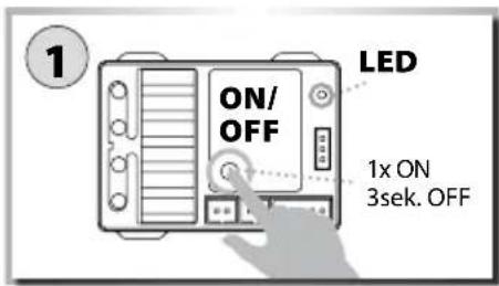 Carson XS Offroad Fighter - Connecting transmitter and receiver: - 1