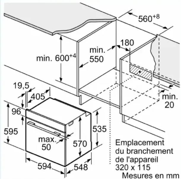 SIEMENS HR578GFS7F - Dimensions: - 1