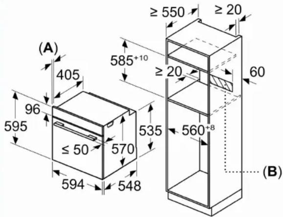 SIEMENS HR578GFS7F - Dimensions: - 3