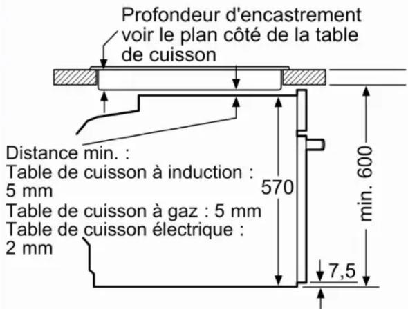 SIEMENS HR578GFS7F - Dimensions: - 4