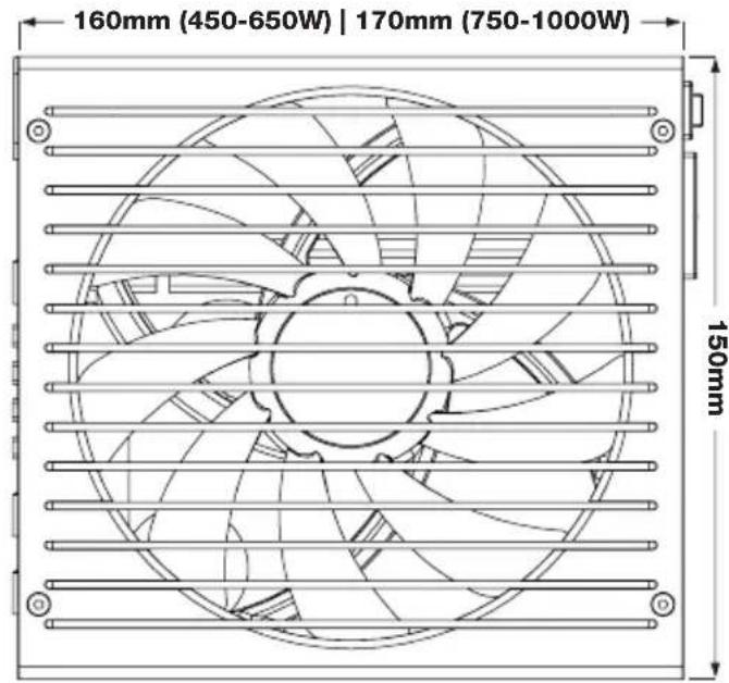Be Quiet! Straight Power 11 450W - DIMENSIONS - 2