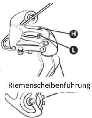 SHARP BKFD06EN - Einstellen der Begrenzungsschrauben des Schaltwerks - 1