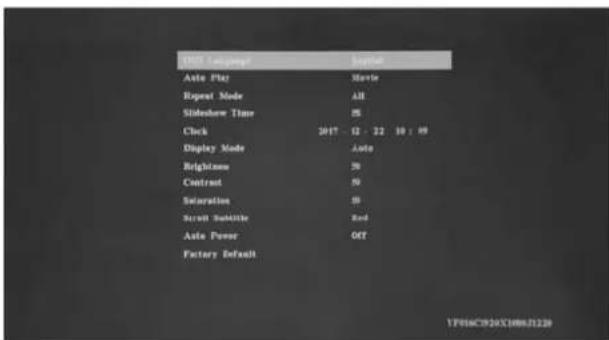BRAUN DigiFrame 1890 - Menu Impostazioni - 1