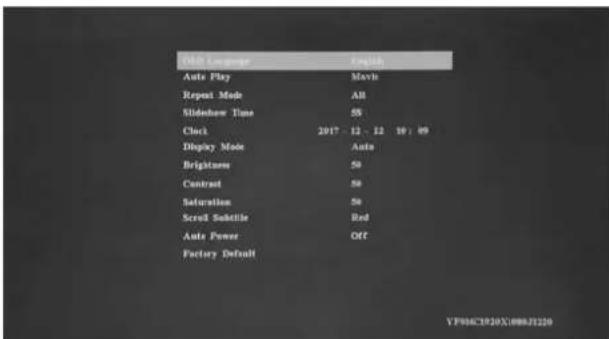 BRAUN DigiFrame 1890 - Setup Menu - 1