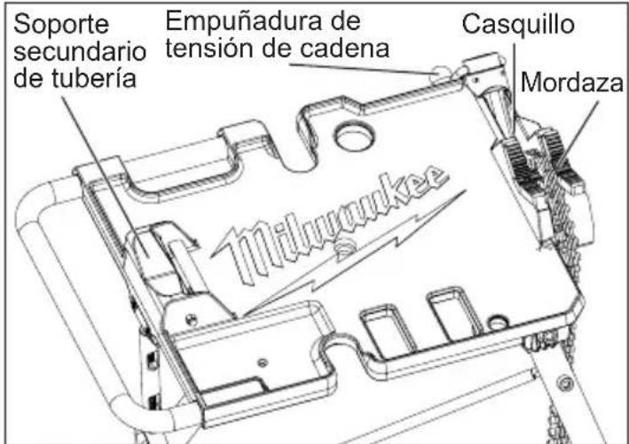 MILWAUKEE 48228690 - Fijación de la tuberia a la prensa de cadena con tripie - 1