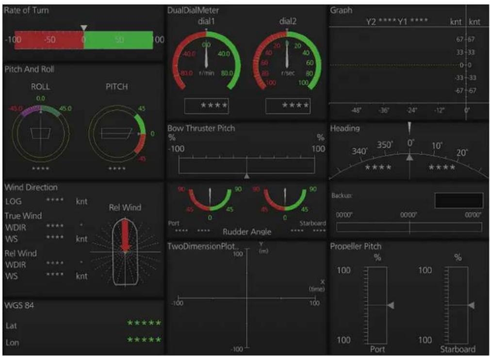 FURUNO FMD3200 - メンダ画面の表示例 - 2
