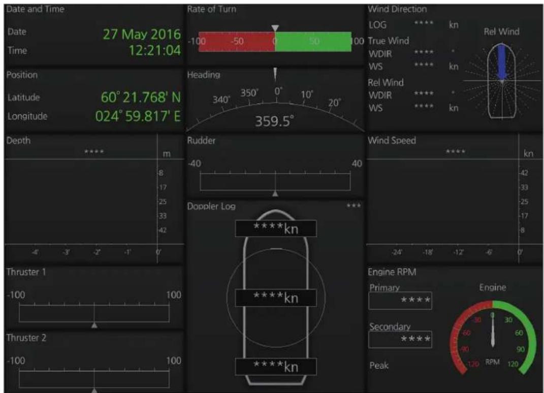 FURUNO FMD3200 - メンダ画面の表示例 - 3
