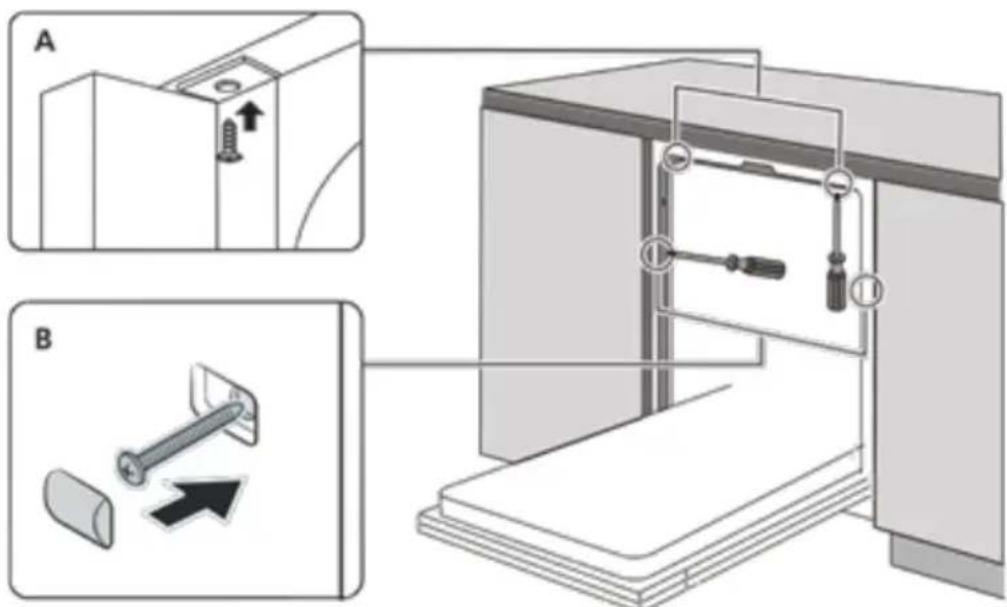BRANDT BDF324DX - Consulte las etapas de instalación mostradas en los esquemas de instalación. - 1
