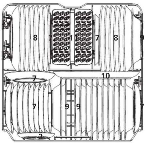 BRANDT BDF324DX - Lower basket: - 1