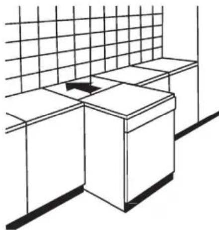 BRANDT BDF324DX - Installation entre des placards - 1