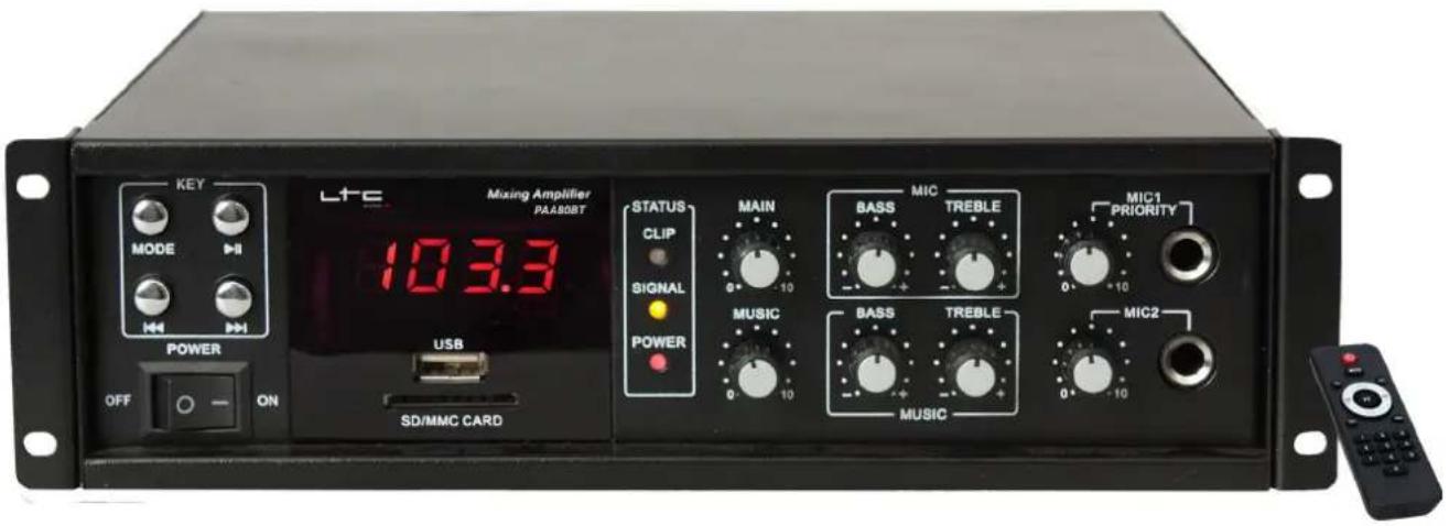LTC PAA80BT - WITH BLUETOOTH/USB/SD & FM TUNER - 1