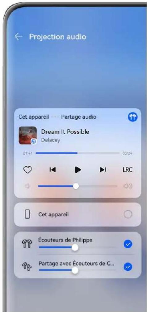 HUAWEI nova 14 Pro - Partagez des audios avec vos amis à l'aide de deux paires d'écouteurs Bluetooth - 2