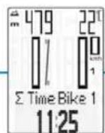 VDO M6.1 - Accessing the total values with the heart rate/cadence option activated - 5