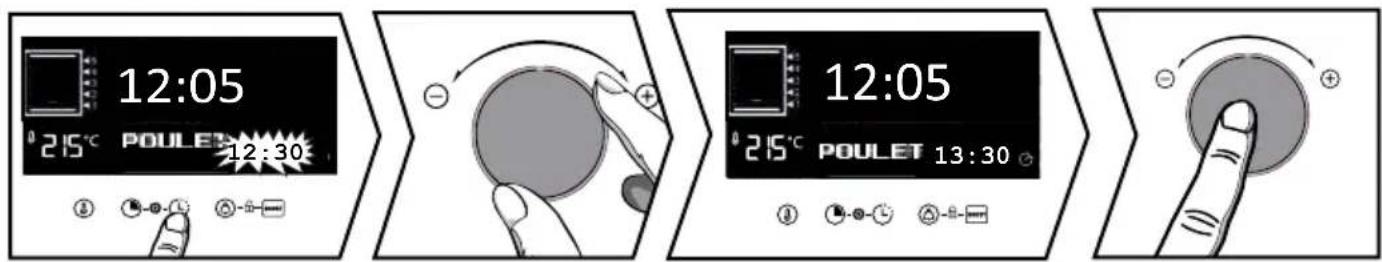 BRANDT BOC3434B - - Changing the cooking end time - 1