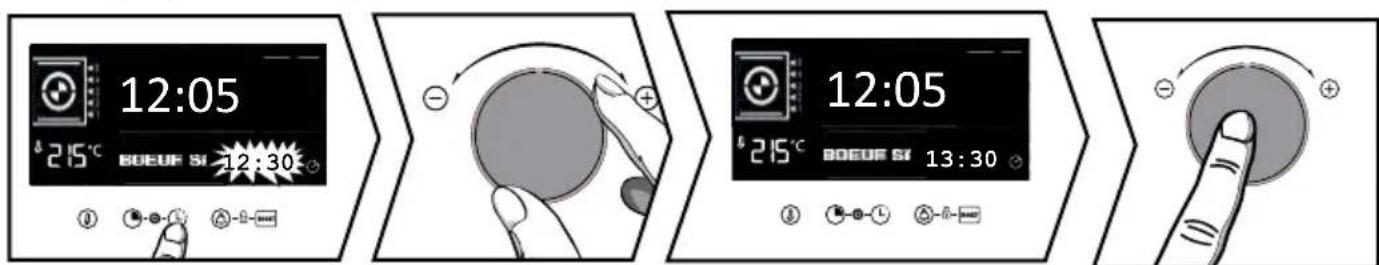 BRANDT BOC3434B - - Changing the cooking end time - 1
