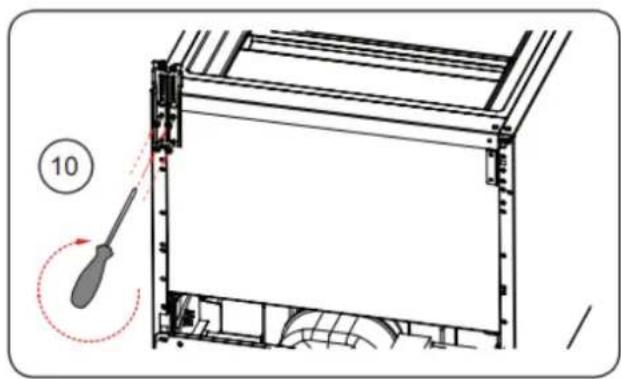 BRANDT BFC8566NW - Αντιστρέψτε την κατεύθυνση ανοίγματος της πόρτας - 7
