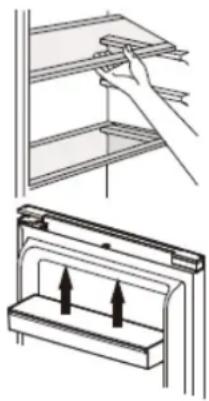 BRANDT BFC8566NW - Colocación de los balcones de puerta - 1