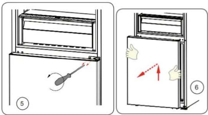 BRANDT BFC8566NW - Inverser le sens d'ouverture des portes - 3