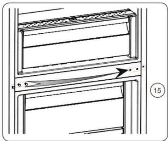 BRANDT BFC8566NW - Reversing the opening direction of the doors - 13
