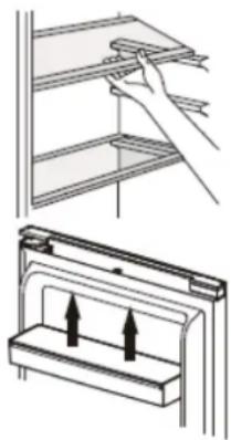 BRANDT BFC8566NW - Using the shelves - 1