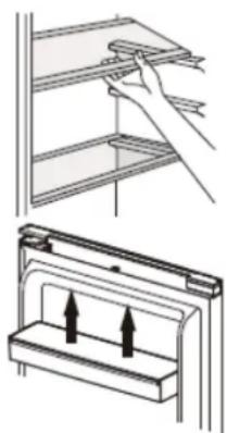 BRANDT BFC8611EW - Colocacion de los balcones de puerta - 1