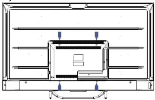 HAIER H65Q80FUX - ПОДГOTOBKA LED-TEЛЕВИЗОРAK YCTAHOBKE HA CTEHY - 1