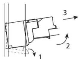 Panduit CJ5E88TWH - モジラーベフクの取付け/取外方 - 2