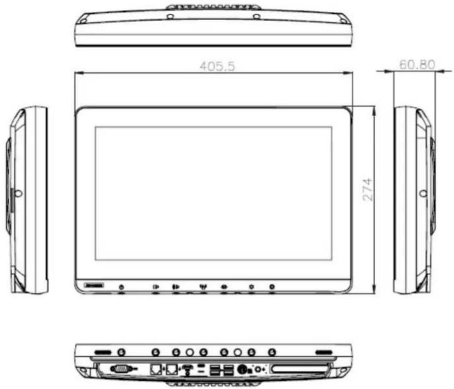 Advantech POC615 - Dimensions - 1