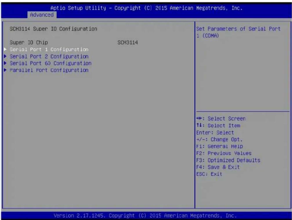 Advantech ITA1611 - SH3114 Super IO Configuration - 1