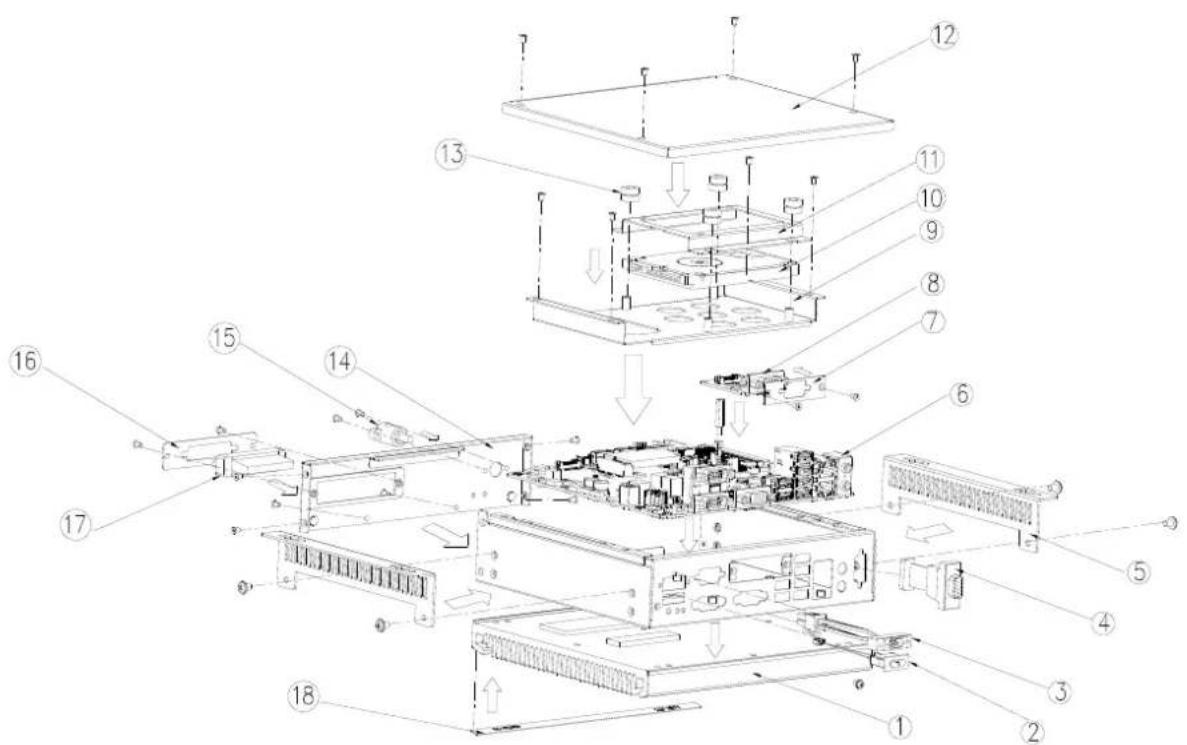 Advantech ITA1611 - 1.6分解图 - 1