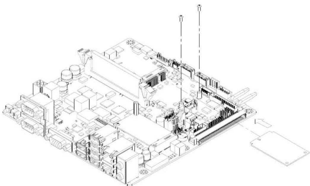 Advantech ITA1611 - 安装主板 M-sata 卡 - 1