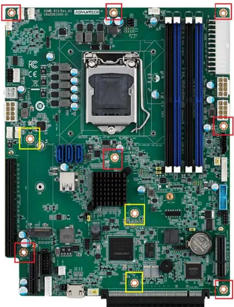 Advantech HPC6120 - Installing the Motherboard/安装母板/安装主機板 - 1