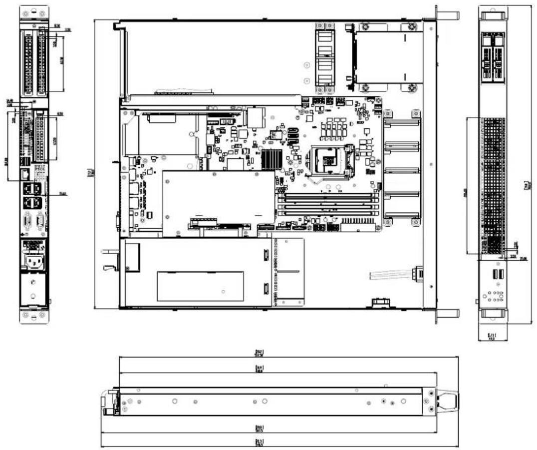 Advantech HPC6120 - Dimension Diagram/ 产品尺寸 / 產品尺寸 - 1