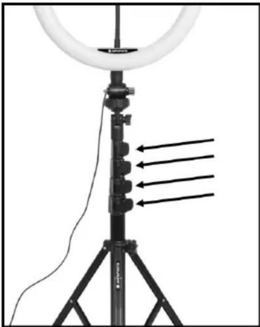 AGFAPHOTO Realiview ARL11XL - Adjusting the tripod's height - 1
