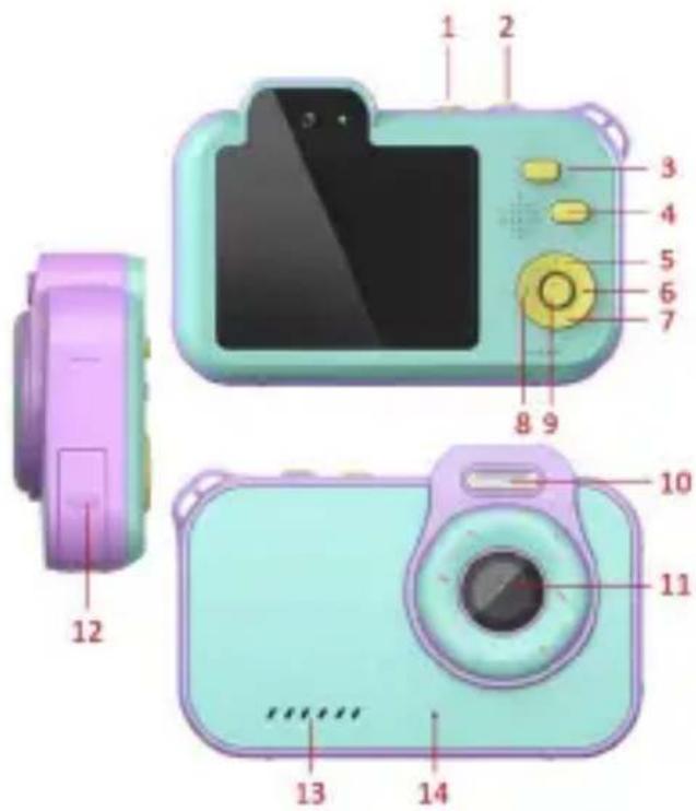 AGFAPHOTO Realikids Cam Waterproof 2 - A TERMÉK FELÉPITÉSE - 1