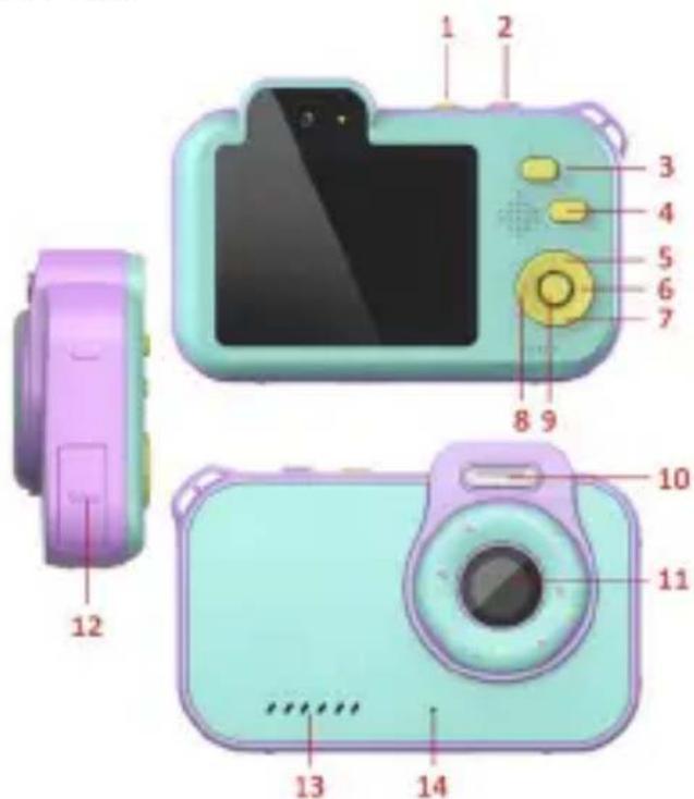 AGFAPHOTO Realikids Cam Waterproof 2 - STRUTTURA DEL PRODOTTO - 1