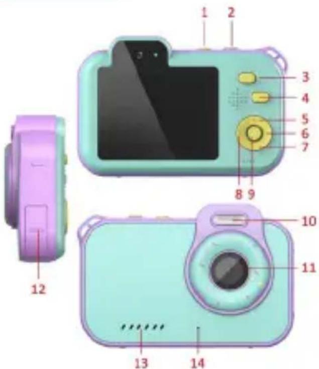 AGFAPHOTO Realikids Cam Waterproof 2 - 製品構造 - 1