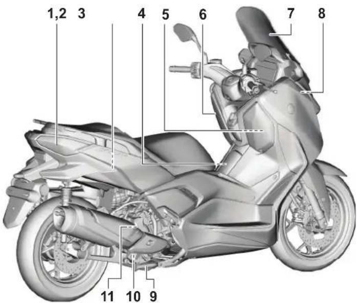 YAMAHA XMAX250 TECH MAX (2025) - Vuedroite - 1