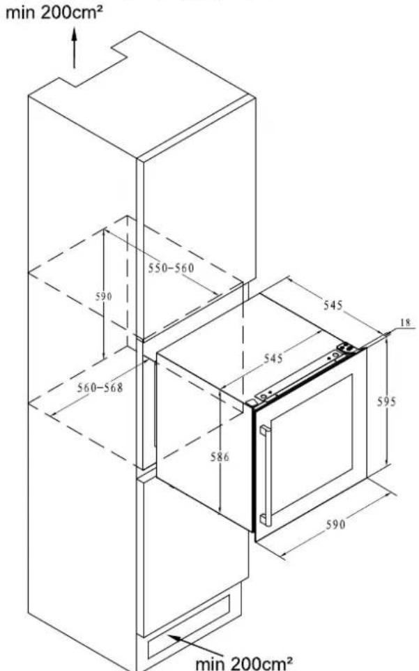 CATA VI 59036 - El aparato está diseñado para su colocación bajo una encimera o independientemente sobre el suelo. - 1