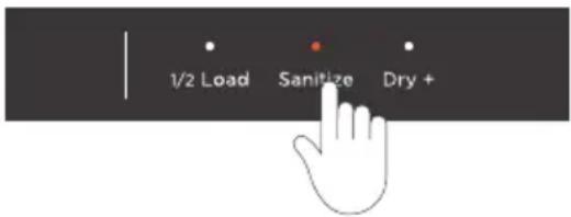 1/2 Load Sanitize Dry +