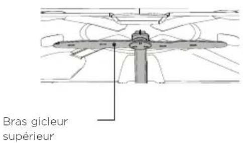 Bras gicleur supérieur