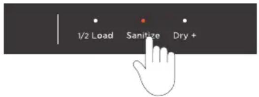 Fisher & Paykel DW24UT2I3 - Utilisation de l'option SANITIZE (DÉSINFECTION) - 2